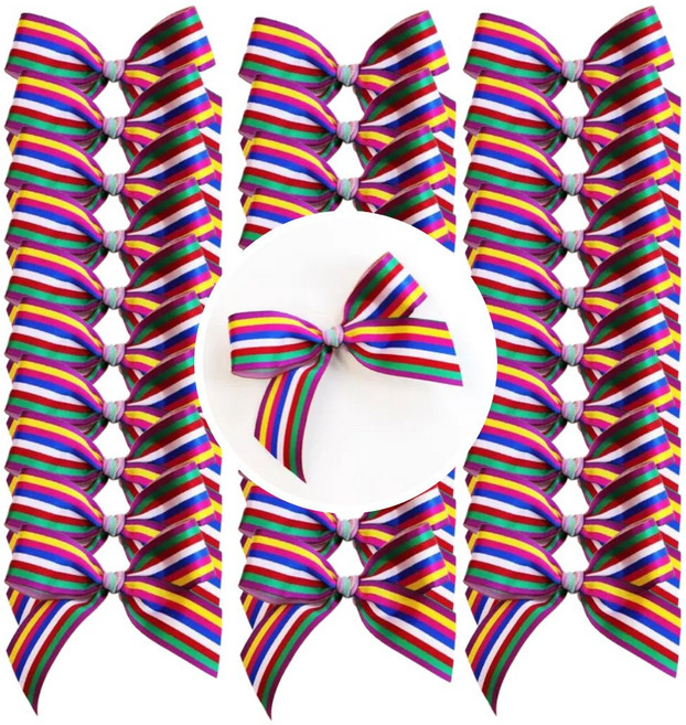 리본빌 색동리본 스티커 명절포장 데코리본, 30개, #9 동자색동