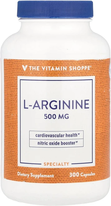 The Vitamin Shoppe L-알지닌 500mg 캡슐 300정 Shoppe (더 비타민 샵), 300 개, 1개 - 쿠팡