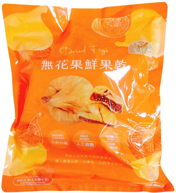 園果園味 無花果鮮果乾隨手包 100公克 6包, 100g, 6