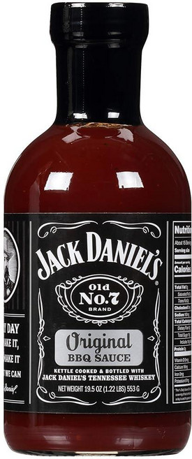 Jack Daniel's Old No. 7 허니 BBQ 소스 - 정품 소형 배치 Jack Daniel's BBQ 소스 - 방부제 없음 - 572.8g(19.5온스), 572.8g, 1개