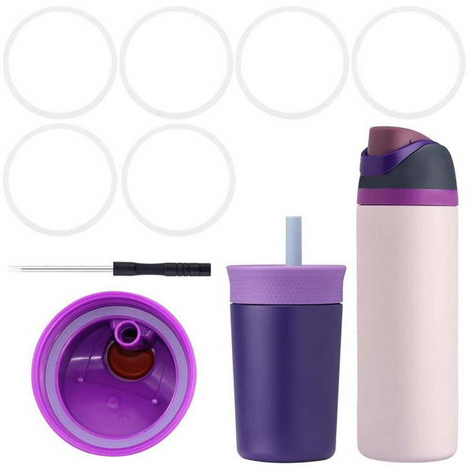 ZONBBEE Owala FreeSip 6개 교체용 고무 O 링 개스킷 40.6/50.9/71.9/70/81.9/118.9/1180.3/1184.3/1180.3ml16/19/2, 투명 링 6개