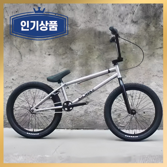 BMX 자전거 묘기 바이크 입문용 스턴트 경량, 1개, 142cm, 자이로 실버