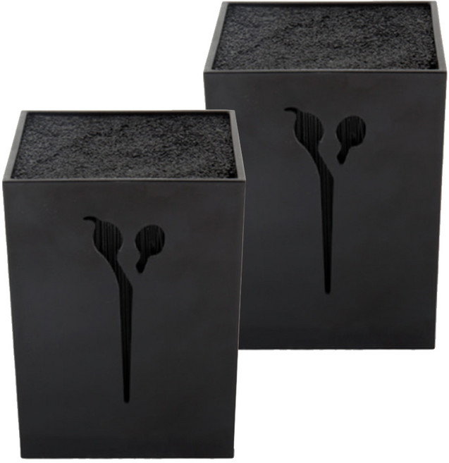 가위 핀셋 엠보대 꽂이 정리함, 블랙, 2개