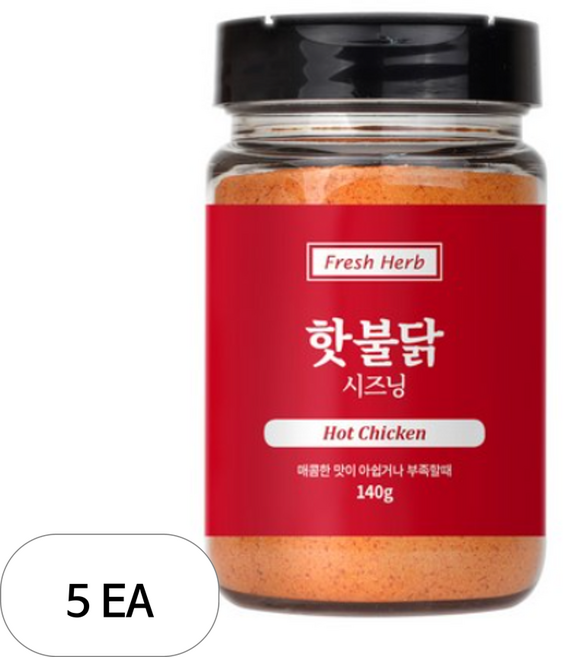 신선약초 핫불닭 시즈닝, 5개, 140g