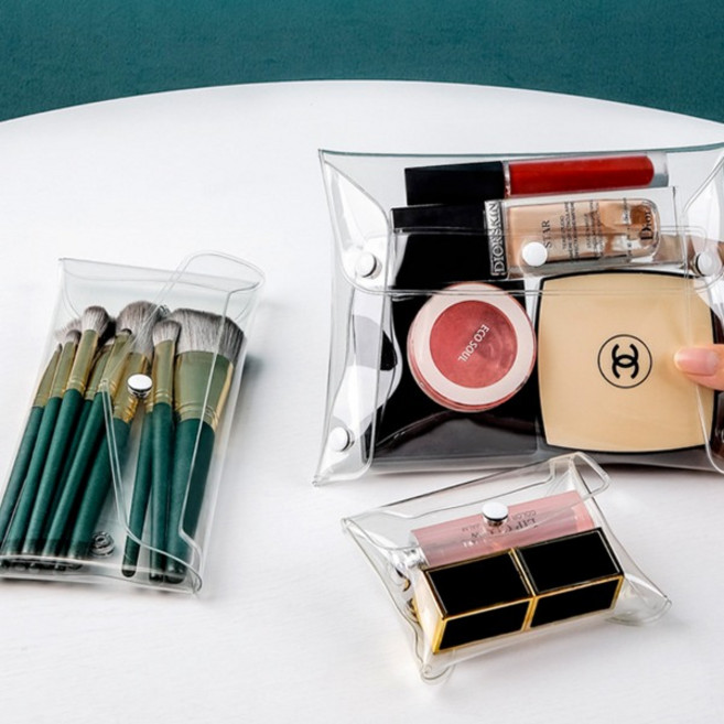 투명PVC 메이크업파우치 휴대용 브러쉬케이스 끌림데이