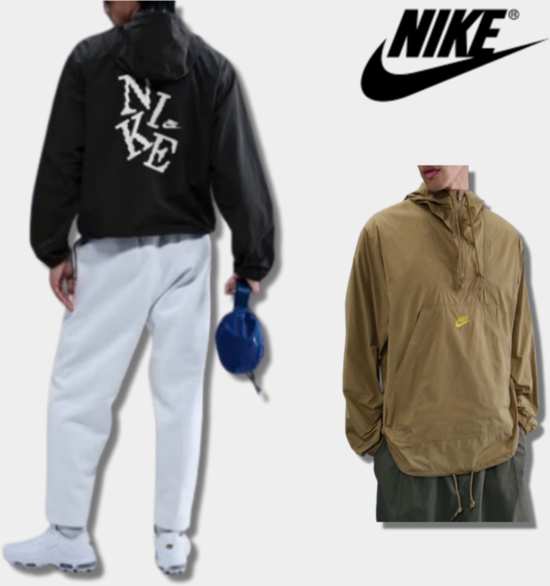 매장정품 나이키 바람막이 남성 아노락 루즈핏 긴팔 후드 윈드러너 점퍼 자켓
