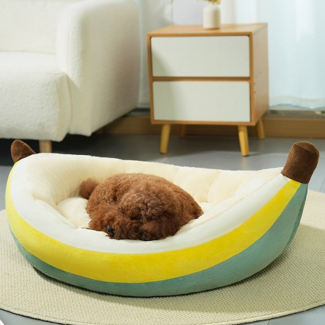 아티잔리 극세사 강아지 방석, 옐로우그린, 1개