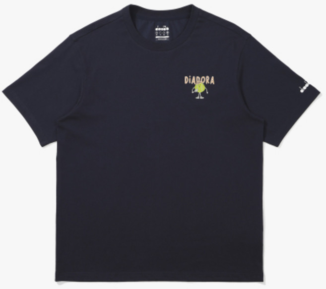 디아도라 Diadora 테니스볼 그래픽 반팔 티셔츠 네이비 매장정품 216870
