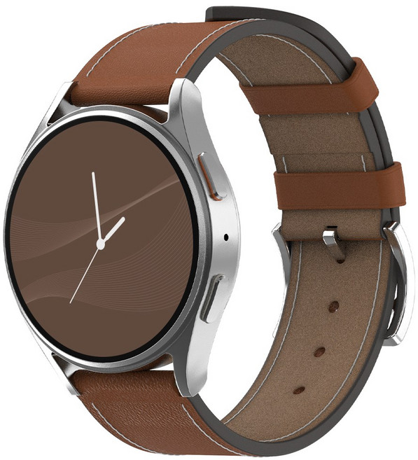 아이메이드잇 갤럭시워치 호환 모던 가죽밴드 스트랩, 브라운, 1개