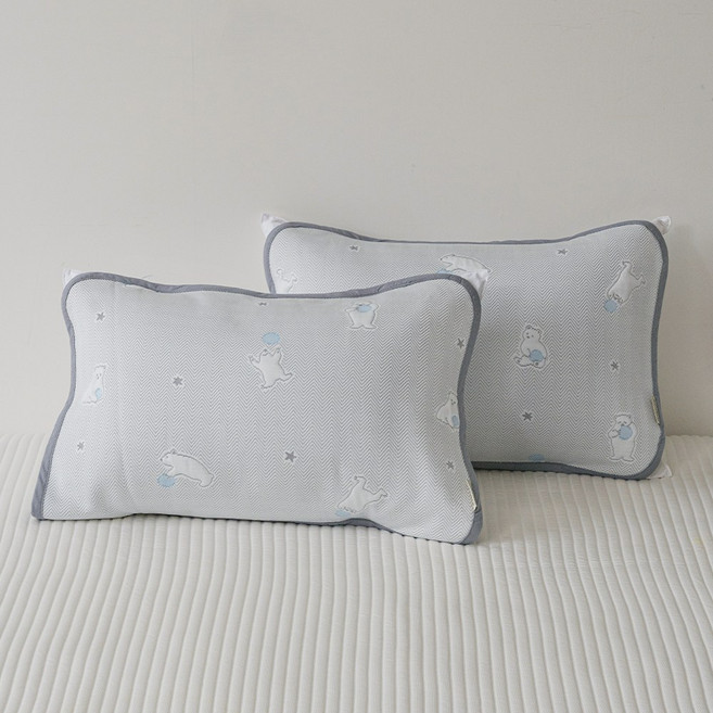 바자르 스노우쿨 냉감 밴딩 베개커버 2장