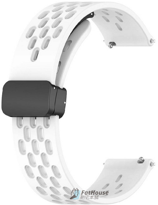 Realme Watch 3 Pro 2 S 運動磁吸矽膠洞洞錶帶, 22mm白色, 1個