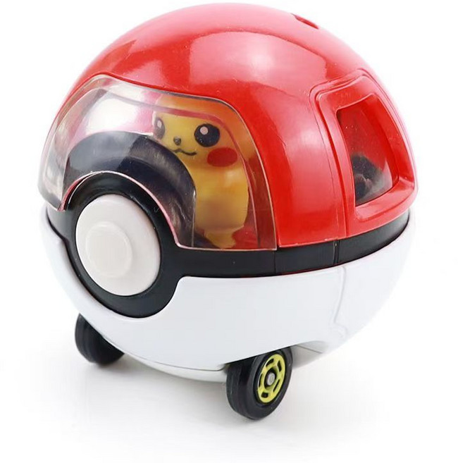 TAKARA TOMY 多美小汽車 皮卡丘寶可夢怪獸球車 R10 兒童玩具, 1個