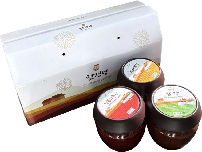 한정성 명품 고추장 된장 쌈장 3종 선물세트/설 추석 명절선물세트, 1세트, 500g