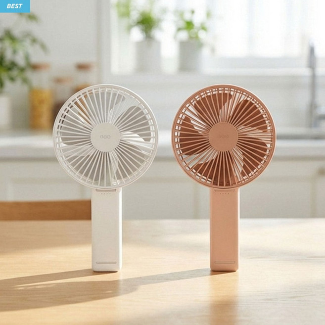 다오 빅팬휴대용선풍기 접이식 16cm 대형 무선 손선풍기 저소음 BLDC 비상용보조배터리 캠핑 야구장, 크림화이트