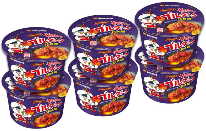 삼양재팬 불닭볶음면 양념치킨맛 큰컵, 6개