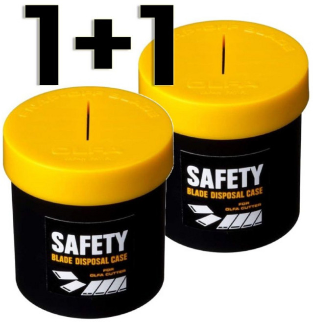 OLFA 올파 안전 커터날 절단기(1+1) 포키 133K (칼날꺾기+폐기함) 칼날 안전통 커터날 처리기, 1세트
