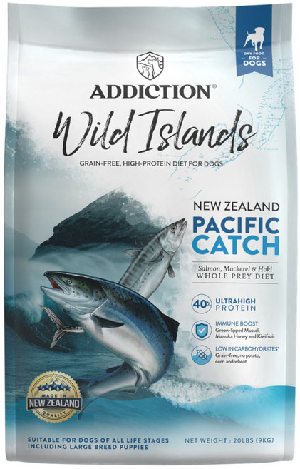 ADDICTION Wild Islands 太平洋捕撈 全齡犬 Grain-Free 高蛋白飲食, 9kg, 1個, ADD珍島深海盛宴犬糧