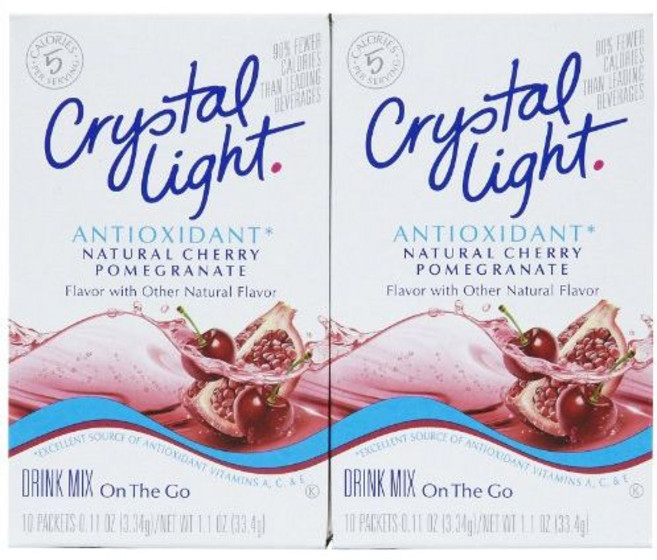크리스탈 라이트 - 온 더 고 (체리 석류 1박스) Crystal Light - On the Go (Cherry Pomegranate 1 Box), 1개, 3.34g, 10