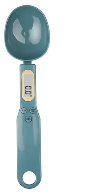 미니 스푼 저울 디지털 주방 전자 LCD 음식 0.1-500g 요리 밀가루 우유 커피 파우더 무게 측정, 10 1pcs-Emerald green