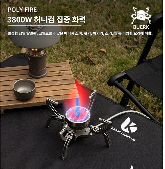 접이식 캠핑 가스버너 휴대용 수납가방 포함 미니 사이즈 고출력, 1개, 그레이