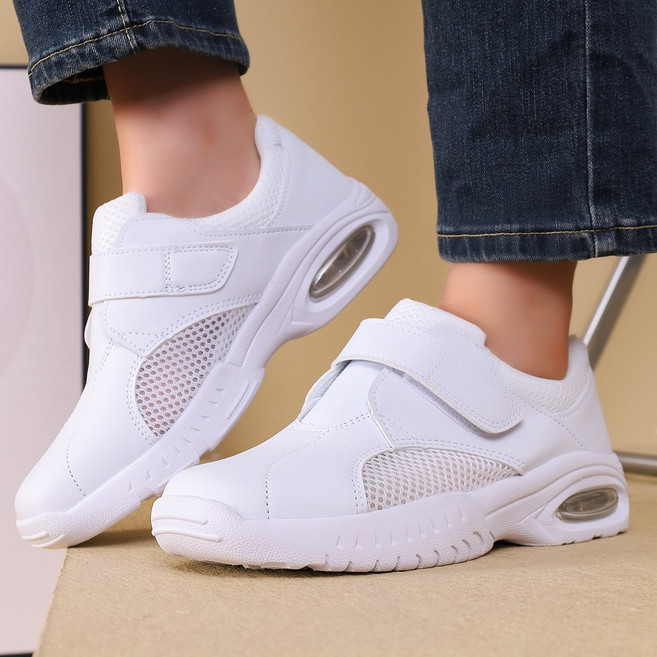 라라티나 케일리 여성 여름 찍찍이 메쉬 간호화 가벼운 에어쿠션 슬립온