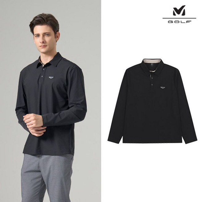 밀레골프 남성 트리코트 카라티셔츠