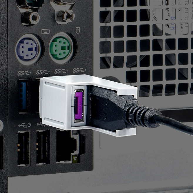 스마트키퍼 USB 케이블 락 차단 잠금 장치 시스템 물리보안 LK03, 퍼플(PL), USB 케이블락 1개, 1개