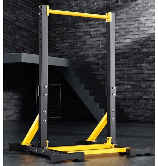 cocosily 가정용 치닝디핑 턱걸이 운동기구 실내 문틀 철봉 풀업바 고급형, A27, 블랙+옐로우