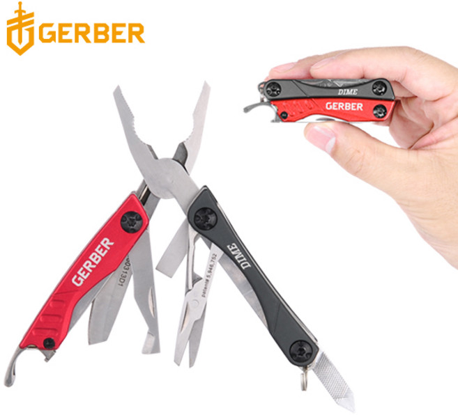 거버 다임 마이크로 툴 멀티툴, 레드, 1개