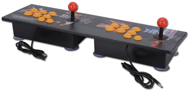 오락실 조이스틱 아케이드 콘솔 2인용 비디오 킹오파, PC 버전-더블-04 4버튼 스퀘어