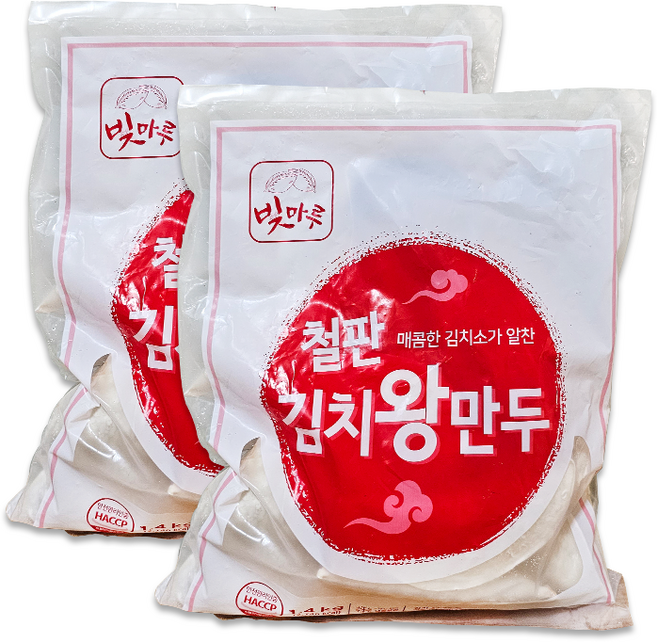 스마일유통 맛있는 철판김치왕만두 업소용군만두, 2개, 1.4kg