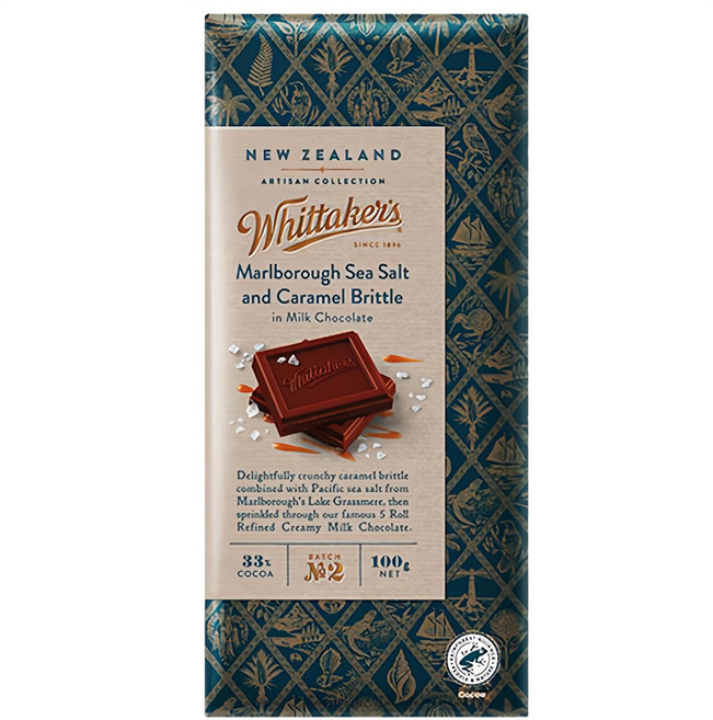 휘태커스 말보로 씨솔트 앤 카라멜 밀크초콜릿, 100g, 1개