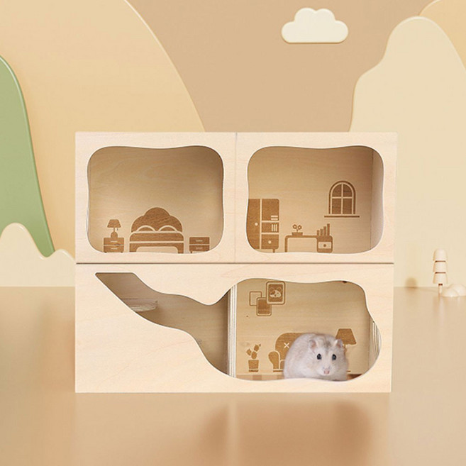 타핏 햄스터은신처 햄스터관찰존 침실은신처 15cm, 서재, 1개
