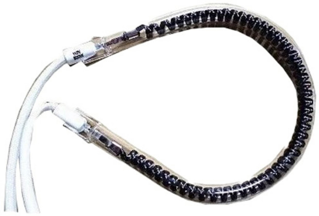 電暖器燈管 110V 800W 附奶嘴端子2顆, 碳素