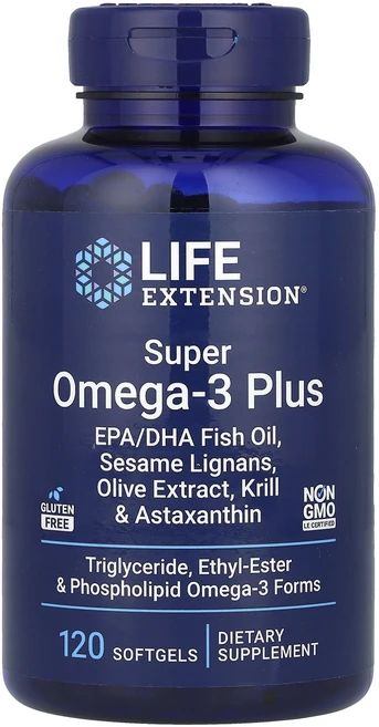 Life Extension 슈퍼 오메가3 플러스 소프트젤 120정, 1개 - 쿠팡