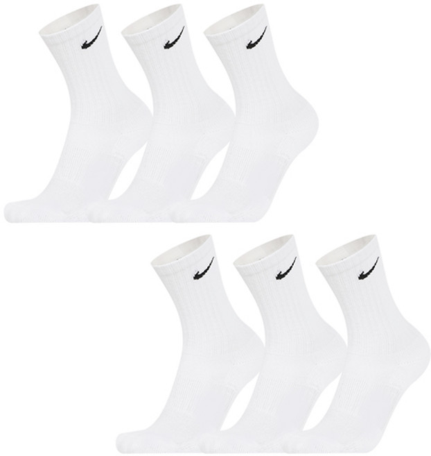 나이키 주니어/여성 장양말 스포츠양말 에브리데이 쿠션 크루 삭스 6켤레