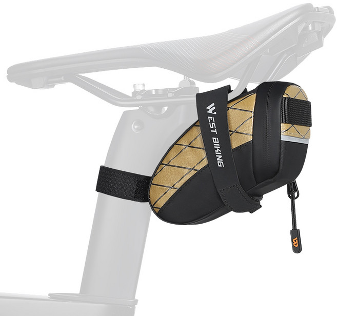 시그니처베이지 자전거 새들백 안장 가방 YPZ366, 1개, 블랙 옐로우