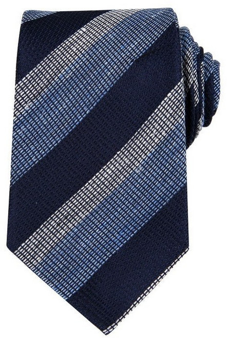 TNGT 블루 사선스트라이프 넥타이 5E103BL