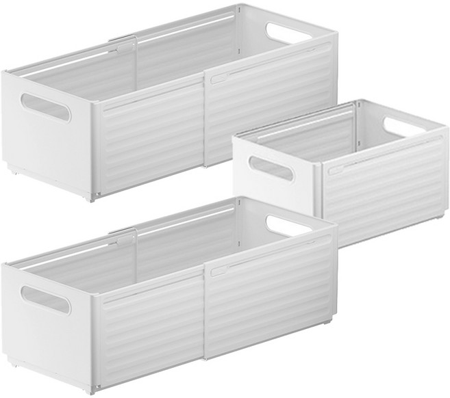 ZOZOFO 신축 정리함 주방 찬장 수납함 속옷 정리함, 3개, L