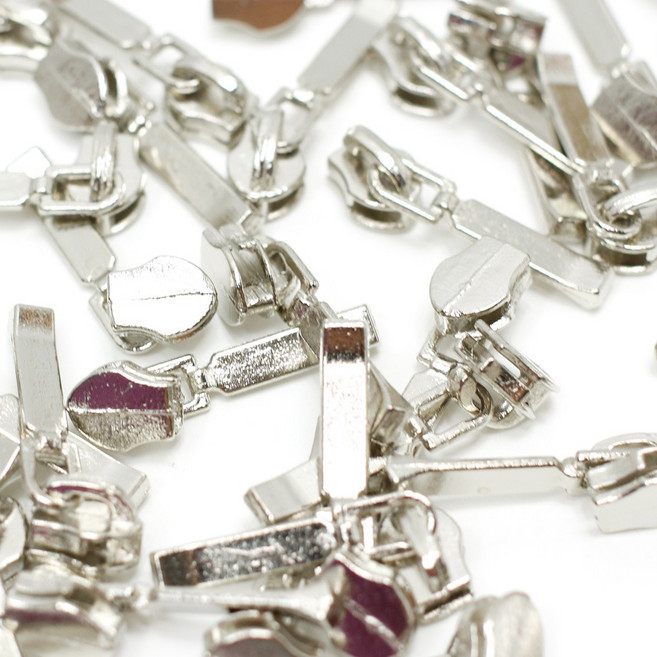 나일론지퍼머리 3호 드롭슬라이드 (니켈), 1개