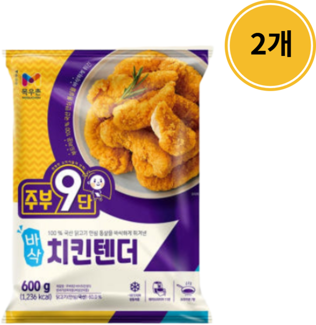 목우촌 주부9단 바삭 치킨텐더, 목우촌 주부9단 바삭치킨텐더 600gX2개, 600g, 2개