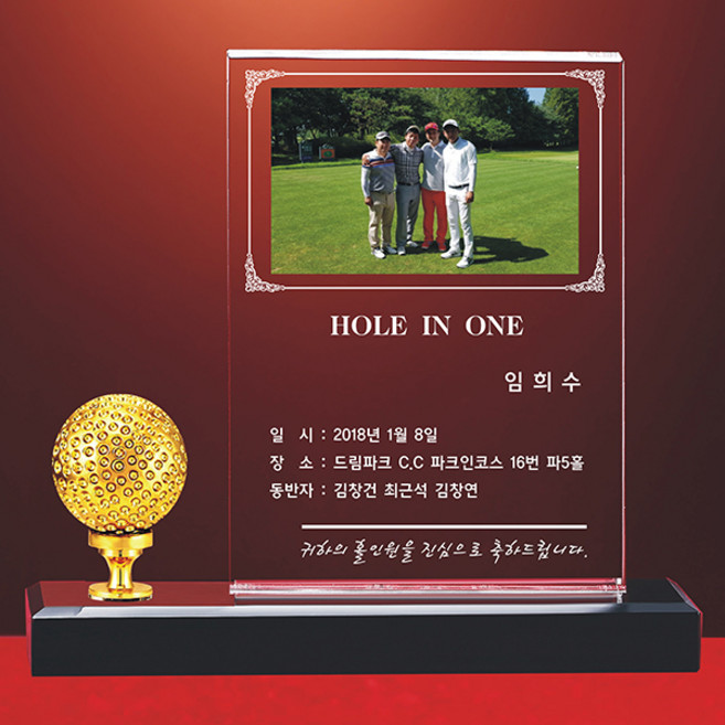 [알리다상패] 골프 싱글패 이글패 홀인원패 골프트로피제작 골프패 DS18-1007