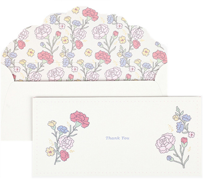 현금봉투 용돈봉투 부모님 감사 카네이션 설날 돈봉투, 3개