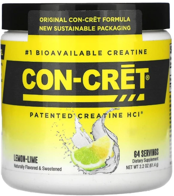 Con-Cret 크레아틴 HCl 레몬-라임 61.4g, 상품, 1개 - 쿠팡