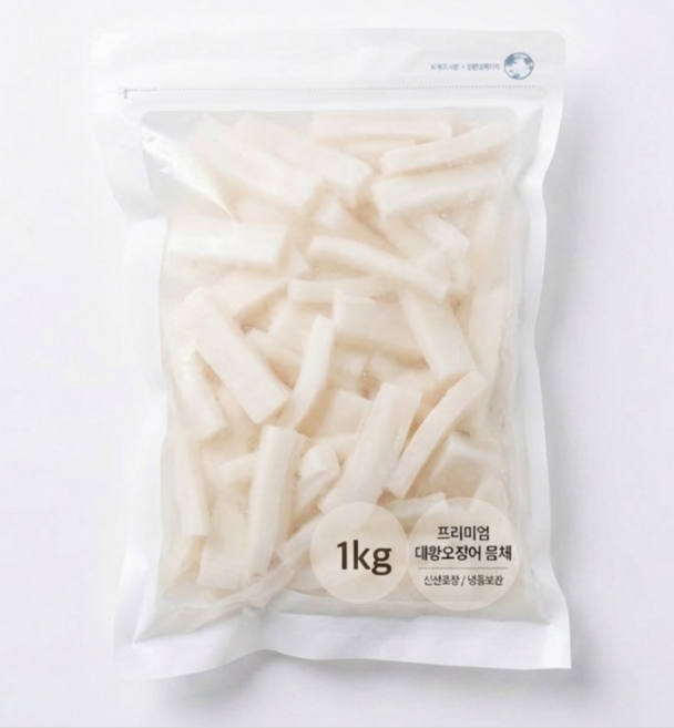 대왕오징어몸채1kg 3kg 소포장 칠레산, 3개, 1kg