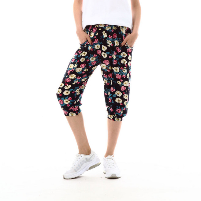 여성 여름 잠옷 트레이닝복 7부바지 밴딩바지 7부 빅사이즈 시원한 쿨팬츠 아이스바지