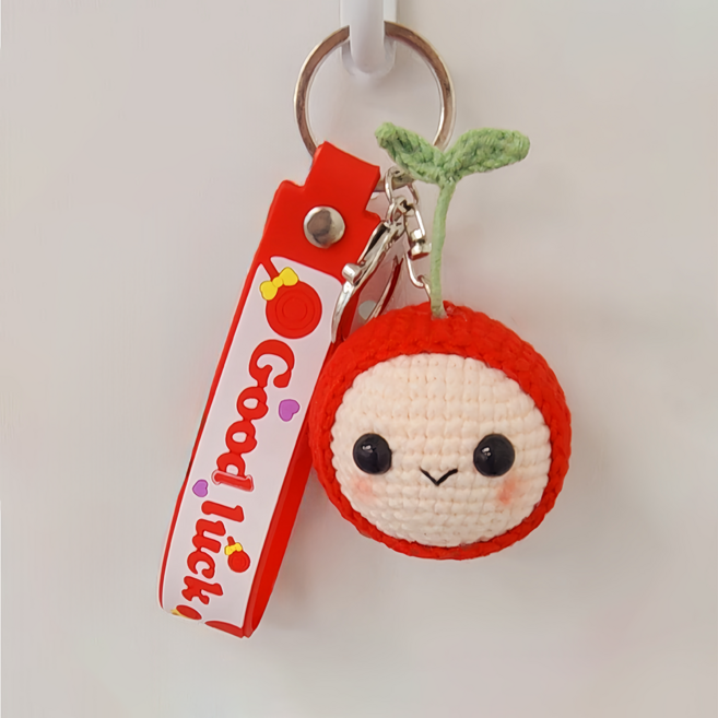 행운이네 미니 열매 과일 새싹 문어 키링 뜨개 키링 차키 키홀더 열쇠고리 가방고리 지갑키링 에어팟키링