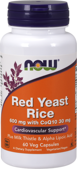 NOW Foods 紅麴600mg素食膠囊, 60顆, 1罐