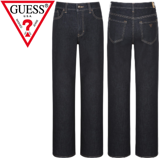 [매장발송]게스 여성 청바지 롱 와이드 데님 팬츠 하의