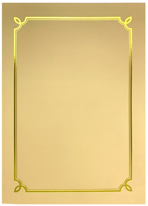 금박 상장 용지 돼지꼬리 A4, 황색, 100개